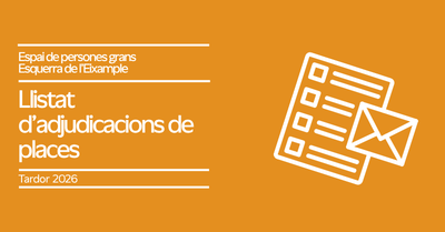Cursos tardor 2026: Resultats de l’adjudicació de places