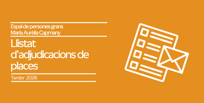 Cursos tardor 2026: Resultats de l’adjudicació de places