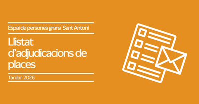 Cursos tardor 2026: Resultats de l’adjudicació de places