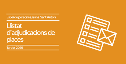 Cursos tardor 2026: Resultats de l’adjudicació de places