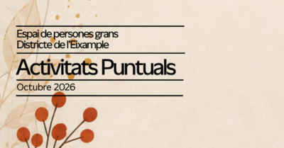 Activitats puntuals – octubre