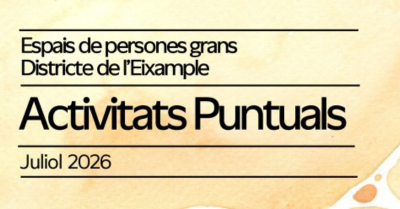 Activitats puntuals – juliol