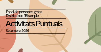 Activitats puntuals – setembre
